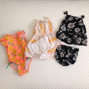 4 outfits + swim suit. Size 18 months bundle